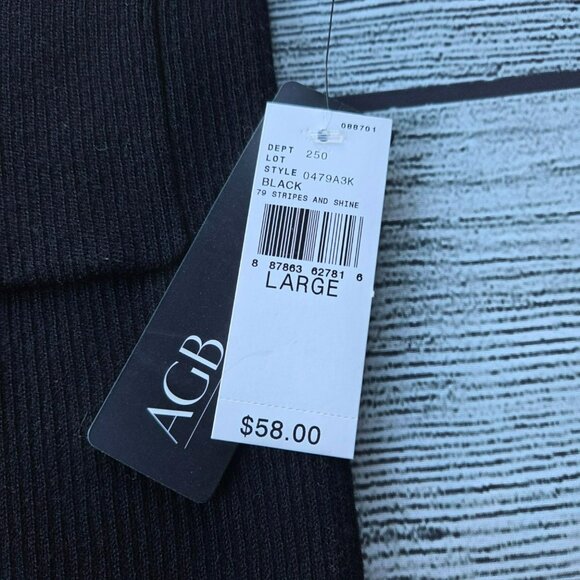 AGB Women's Black Sweater Dress NWT Size Large - Picture 9 of 14